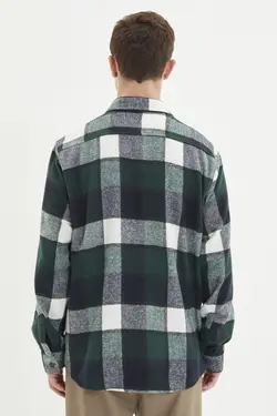 پیراهن ست متناسب جیب‌دار سبز مردانه برند TRENDYOL MAN کد 1648383981