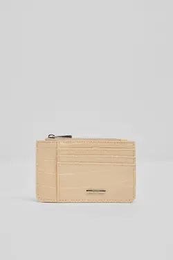 چرم مصنوعی به صورت پوست تمساح جا کارتی برند Bershka کد 1648382359