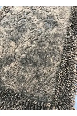 زیرپایی فرش حمام ست ماکارونی طرح کهنه شده دارچینی 100پنبه برند Bonny Home کد 1648361122