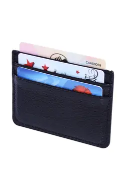 جا کارتی مشکی چرم اصل برند OSHHO کد 1648501275