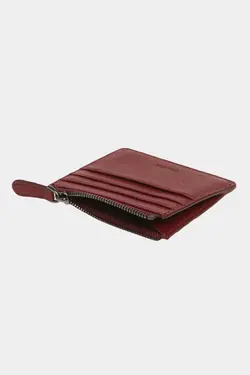 محفظه ای سکه 3603100% اصل زرشکی جا کارتی زیپدار چرم برند Grande کد 1648500901