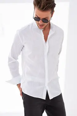 پیراهن کتان تابستانی آستین بلند برند Delpino کد 1648457648