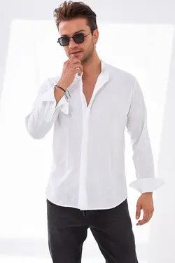 پیراهن کتان تابستانی آستین بلند برند Delpino کد 1648457648