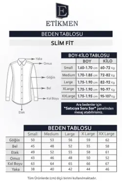 پیراهن اسلیم فیت طرح‎دار دودی مردانه برند Etikmen کد 1648457565