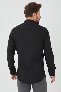 پیراهن اسلیم فیت ساده مشکی مردانه برند Pietra Paul کد 1648457530