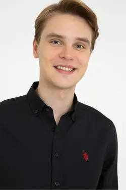 پیراهن مردانه مشکی برند US Polo Assn کد 1648457289