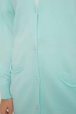 بافتنی یقه هفت نعنایی رنگ برند TRENDYOL MODEST کد 1648452969