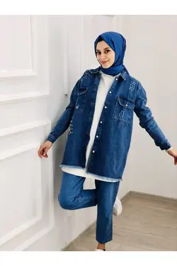 ژاکت ساده آبی برند NİZO MODA کد 1648452913