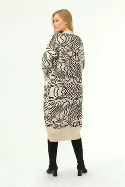 بافتنی طرح گورخری سنگی زنانه برند Hergün Moda کد 1648452439