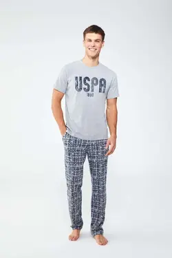 لباس راحتی نوشته چاپی مردانه برند US Polo Assn کد 1648653739