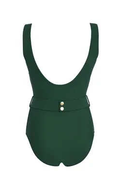 مایو کمربند‎دار والان‎دار سبز زنانه برند SAILOR swimwear کد 1648659739