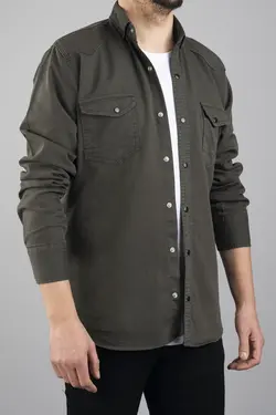 پیراهن جین اسلیم فیت یشمی مردانه برند bombe کد 1648754473