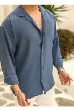 پیراهن گشاد بافتنی سرمه ای برند outfiit man کد 1648754128