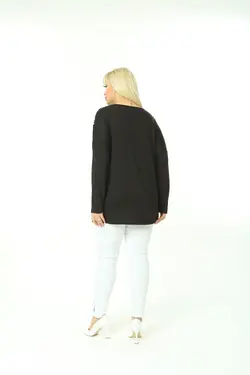 بلوز سایز بزرگ پولک دوز طرح‎دار برند EGZ BUTİK کد 1648732872