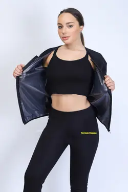 ست تایت بالا حرارتی آستین کوتاه زیپدار برند Termal Sauna کد 1648714513