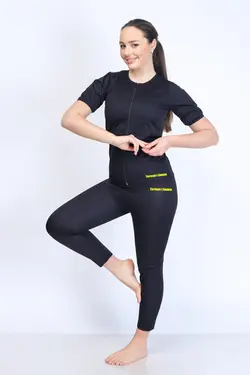 ست تایت بالا حرارتی آستین کوتاه زیپدار برند Termal Sauna کد 1648714513
