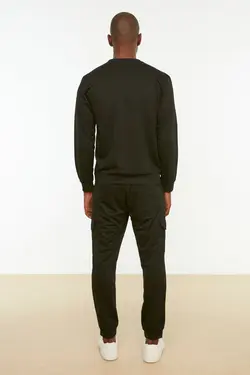 ست لباس راحتی متناسب مردانه مشکی برند TRENDYOL MAN کد 1648687758