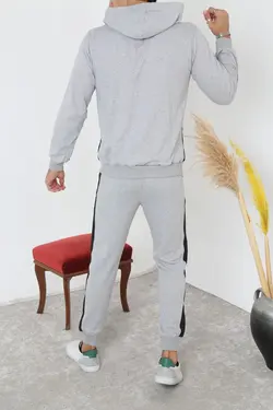 ست لباس راحتی طوسی زیپدار مردانه برند 3MODA کد 1648687567