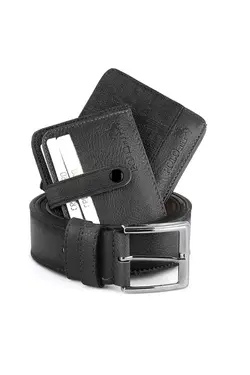 ست کیف پول ساعت مچی کمربند دار ترکیبی مردانه جا کارتی برند polo air کد 1648845440