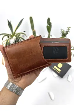 کیف پول جا کارتی اضافی مردانه چرم اصل برند bayderi کد 1648809018