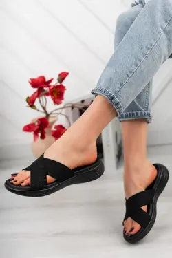 دمپایی استخر ضربدری آبی زنانه برند Moda Frato کد 1648778468