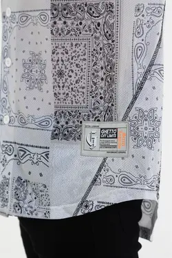 لباس فرم طرح‎دار سفید دستمال سر برند Ghetto off limits کد 1648755924