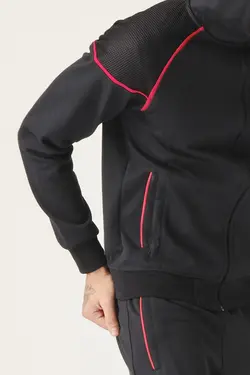 ست لباس راحتی کلاهدار کامل زیپدار مشکی مردانه برند KREPP کد 1648752429