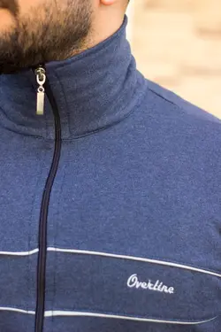 ست لباس راحتی قالب راحت یقه گلدوزی‎شده طرح‎دار ایستاده مردانه زیپدار برند Azıcık Akıllı کد 1648752248