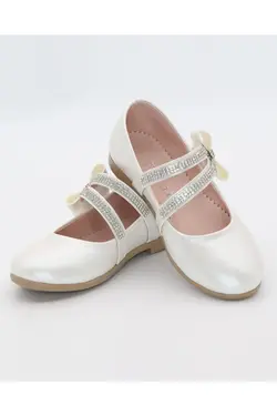 صدف دار کفش عروسکی بندی نگین سفید دخترانه برند Fidati کد 1648705568