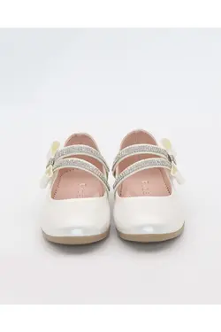 صدف دار کفش عروسکی بندی نگین سفید دخترانه برند Fidati کد 1648705568