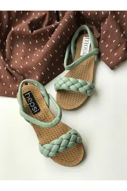 صندل بافتنی پفی سبز نعنایی برند Hepsi Moda کد 1648285950