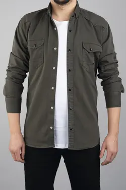 پیراهن جین اسلیم فیت یشمی مردانه برند bombe کد 1648909461