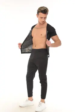 بیشترین ورزشی ست حرارتی آستین کوتاه زیپدار برند Sauna Suit کد 1648885271