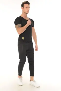 بیشترین ورزشی ست حرارتی آستین کوتاه زیپدار برند Sauna Suit کد 1648885271