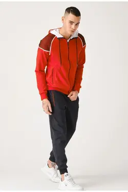 ست لباس راحتی کامل کلاهدار زیپدار برند KREPP کد 1648859711
