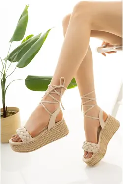 صندل بافتنی لژدار زنانه برند Moda Değirmeni کد 1648992609