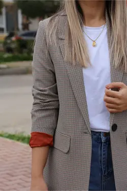 کت آستر‎دار دارچینی برند bytugcekaya کد 1648972556