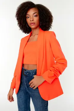 کت ساده نارنجی برند TRENDYOLMİLLA کد 1648971728