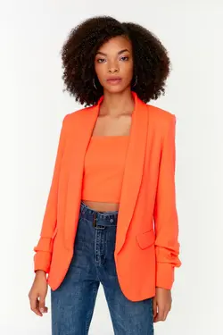 کت ساده نارنجی برند TRENDYOLMİLLA کد 1648971728