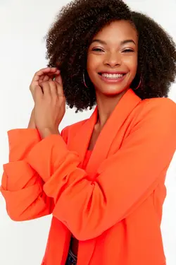 کت ساده نارنجی برند TRENDYOLMİLLA کد 1648971728