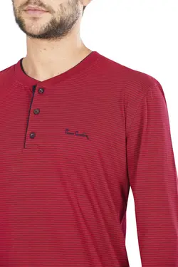 لباس راحتی پانیه آستین بلند راه‎راه مردانه برند Pierre Cardin کد 1648952470