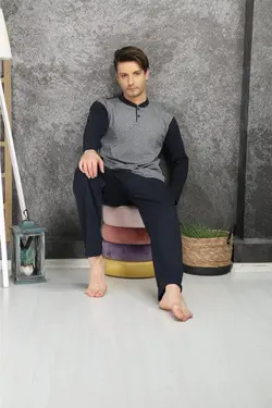 لباس راحتی جاکاردار مردانه 100پنبه برند Rimoli کد 1648952128
