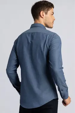 پیراهن اسپرت اسلیم فیت آبی مردانه برند Tudors کد 1649067070