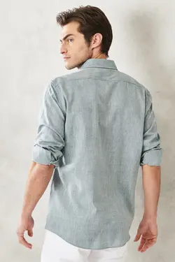 پیراهن دکمه‎دار برش راحت یقه روزمره آسیتن کوتاه برند Altınyıldız Classics کد 1649066047