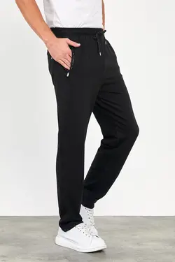 شلوار راحتی قالب جیب دار راحت ساده دور کمر پانیه فشرده عقب کشی پاچه زیپدار قسمتی با مردانه برند Mubifu کد 1649062566