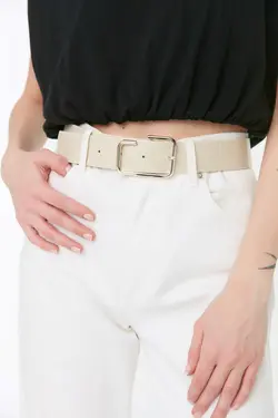 کمربند زنانه بسته مشکی- شیری برند TRENDYOLMİLLA کد 1649050627