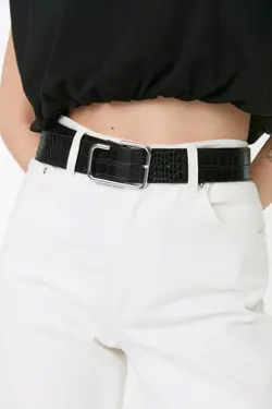 کمربند زنانه بسته مشکی- شیری برند TRENDYOLMİLLA کد 1649050627