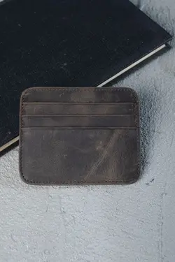 انتیک دو طرفه 1ست جا کارتی 6 چرم اصل برند naft کد 1649031968