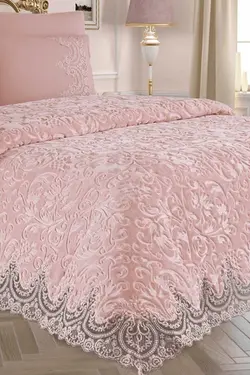 جعبه ساک ست پتو فرانسوی دو‎نفره توری پروانه برند Arus کد 1649187860