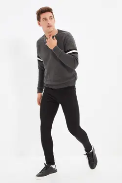 شلوار جین اسلیم فیت مردانه مشکی برند TRENDYOL MAN کد 1649173618